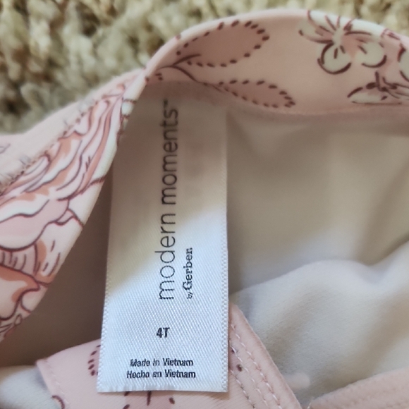 Peach Floral Kids Rashguard - Picture 2 of 6